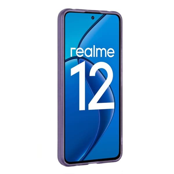 Realme 12 cover, glitrende pudder, lilla