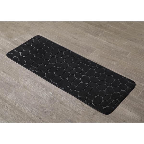 Badrumsmatta 45x120 Stones Black