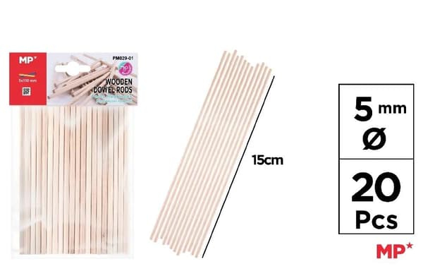 Puutikut 5 mm 20 kpl