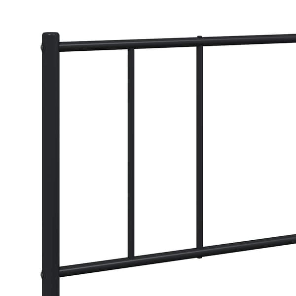 vidaXL metalsengestel med hovedgærde sort 183x213 cm