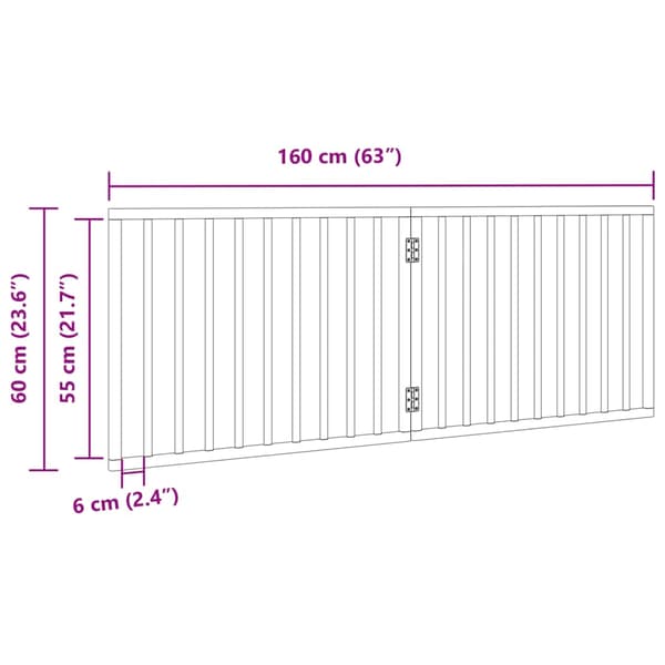 vidaXL foldbart sikkerhedsgitter til hunde, 2 paneler, 160 cm