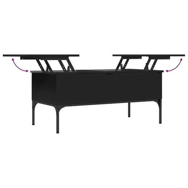 vidaXL sofabord, sort 100x50x45 cm