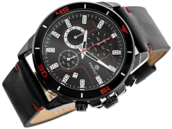 Herrklocka PERFECT CH02L - Chronograf (zp351d) + Box