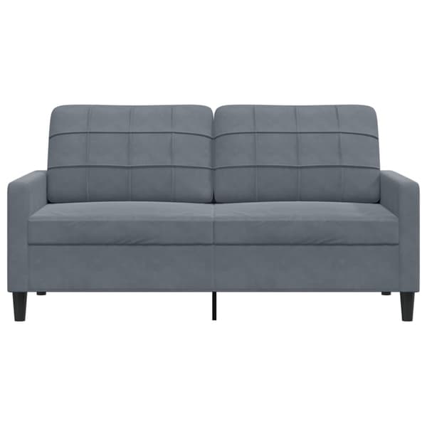 vidaXL 2-sitssoffa mörkgrå 140 cm klädd i sammet