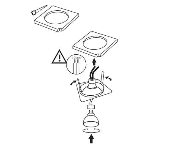 KANLUX Halogen Loftlampe LUTO 10W Mat Krom