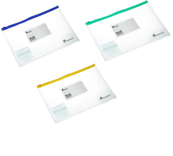 PP A4 lynlåsmappe, transparent mix