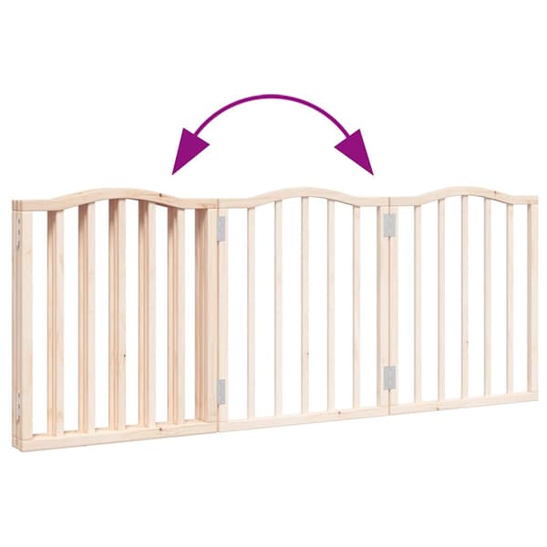 vidaXL foldbart sikkerhedsgitter til hunde, 3 paneler, 150 cm