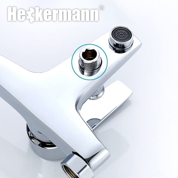 Heckermann AF5 Silver väggmonterad badkarsblandare