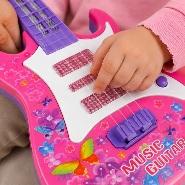 [5] Interaktiv gitarr för barn, musik, ljus och ljud Z3401
