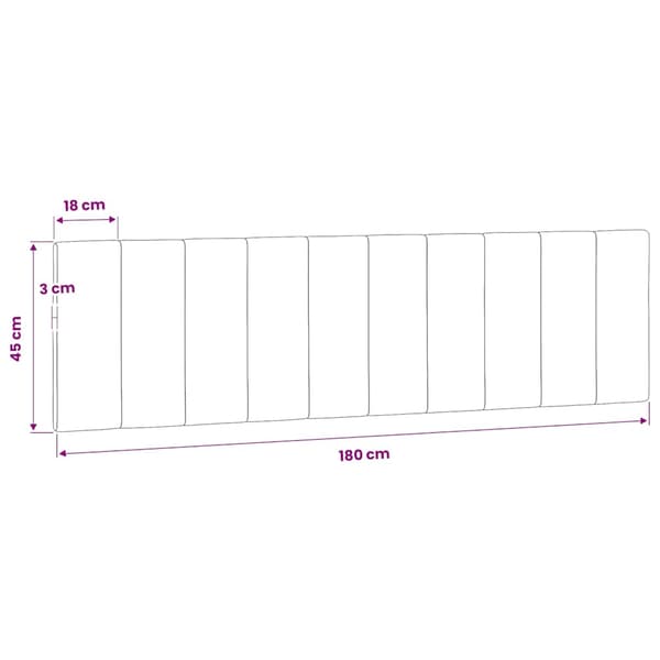 vidaXL Sängynpäädyn tyyny, musta, 180 cm, sametti