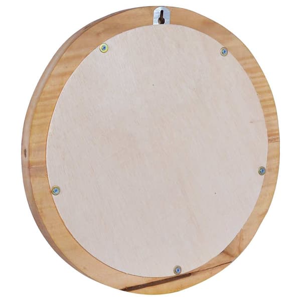 vidaXL Väggspegel 40 cm teak rund