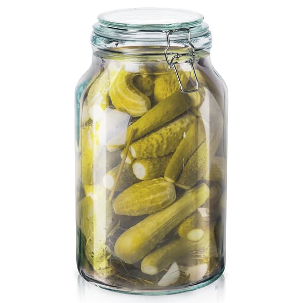 Patentglasburk med klämma 4,2 l