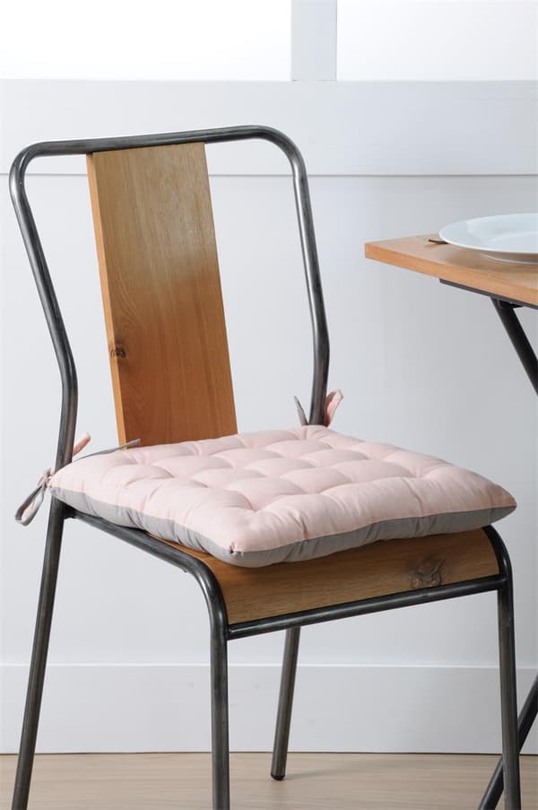 DUO stolsdyna 40x40 puderrosa