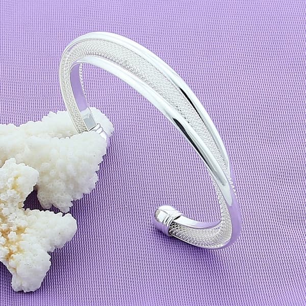 Dame sølv armbånd mesh armbånd asymmetrisk gave