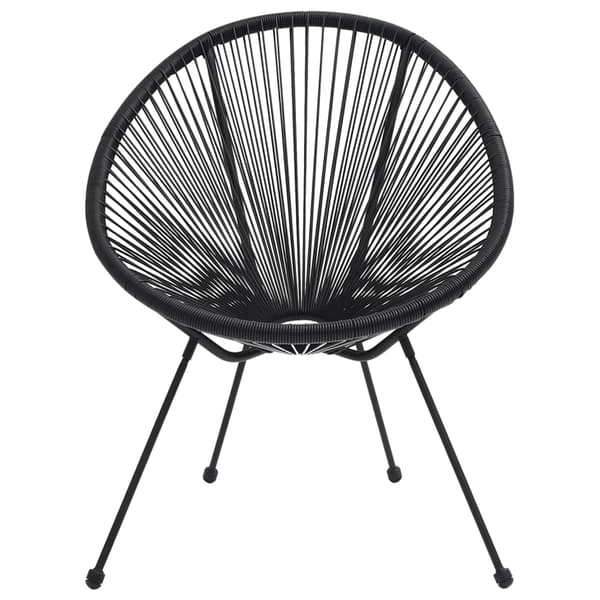 vidaXL havemøbler, sæt med 2, rattan, sort