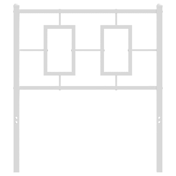 vidaXL metalsengegavl hvid 75 cm