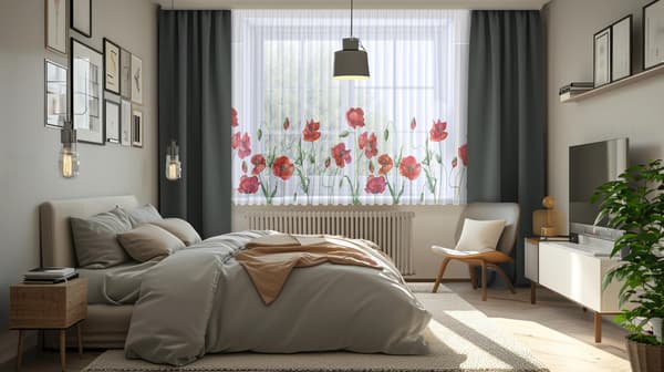 Gardin på tape print 374