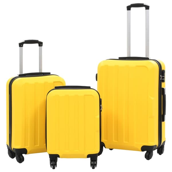 vidaXL Hårda fodral set 3 delar gul ABS