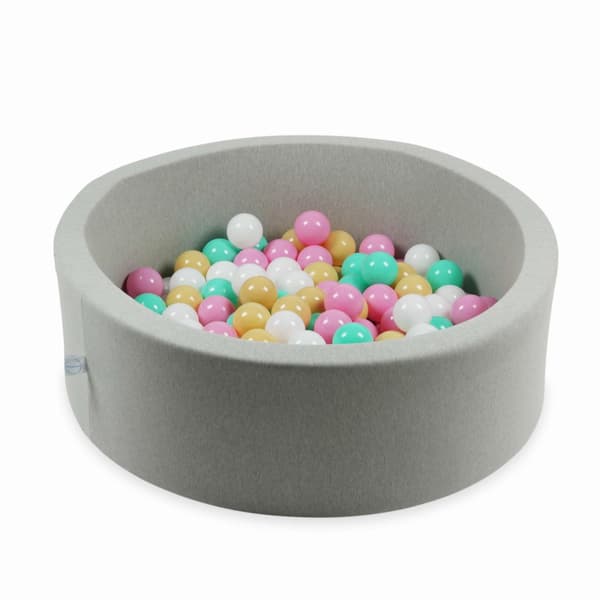Leksaksbollar ø7cm 150st vita, mint, beige, puderrosa
