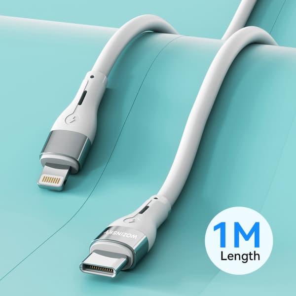 Kabel för iPhone USB-C - Lightning PD 27W 1m vit