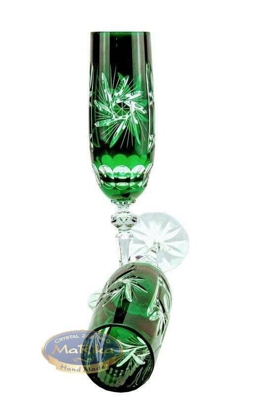 Smaragdkrystal champagneglas 170ml Olive Grinder