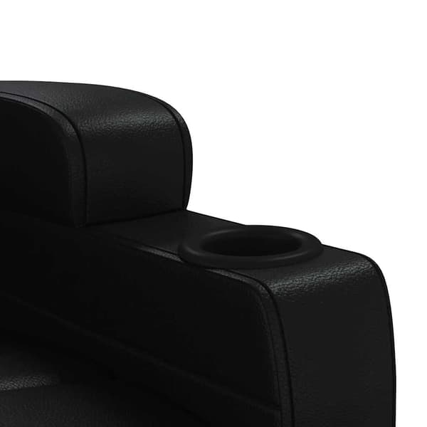 vidaXL massagestol, sort, kunstlæder