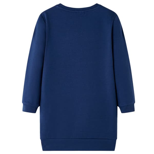 Barnklänning med sweatshirt, marinblå, 104