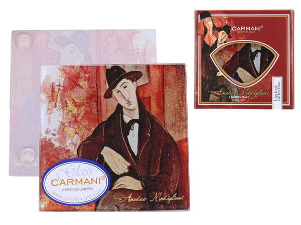 Carmani, glasställ - A. Modigliani. Mario Varvogli