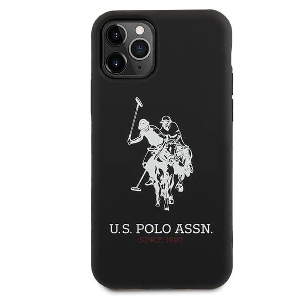 US Polo -silikonikotelo iPhone 11 Pro Maxille, musta