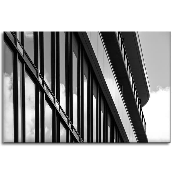 Lærredstryk Sort-hvid Konstruktion 120x80