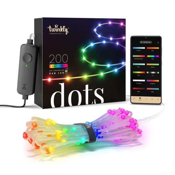 Twinkly Dots 200 RGB LED-ljusslinga klar kabel USB-C