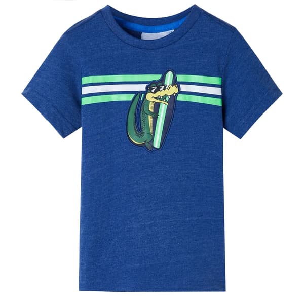 Børne-T-shirt, mørkeblå melange, 128