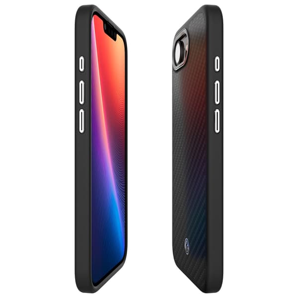 Spigen Enzo Aramid Mag-cover til MagSafe til iPhone 16e, sort