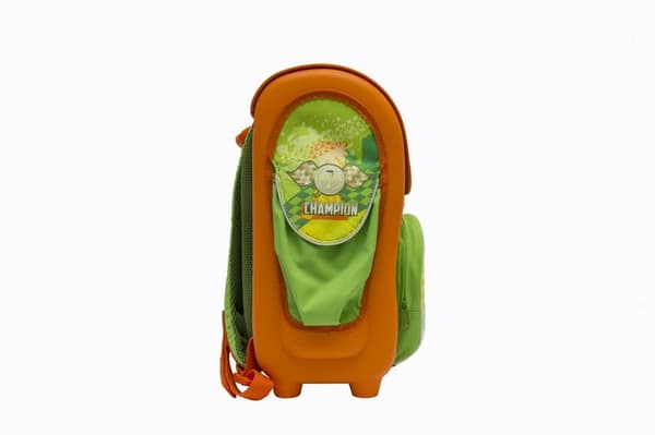 BILSKOLVÄSKA, förstyvad, 21L, grön-orange