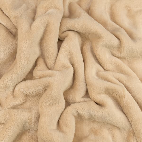 Lätt kamelfärgad Minky-fleece
