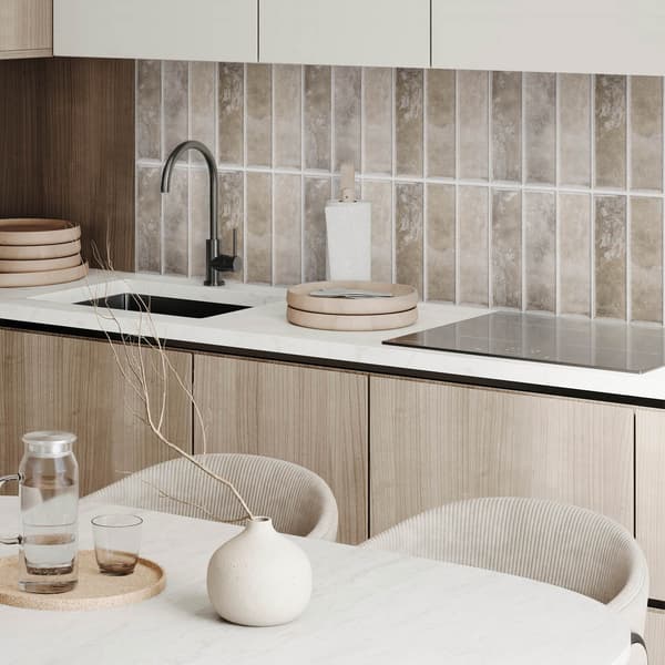 Självhäftande panel med tryck - Perfekt för kök 100x50 cm rektangulära plattor