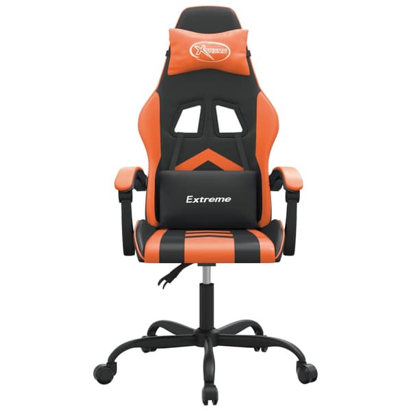 vidaXL gamingstol, sort og orange, kunstlæder