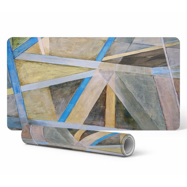 Modern skrivebordsmåtte med geometriske linjer 90x45 cm