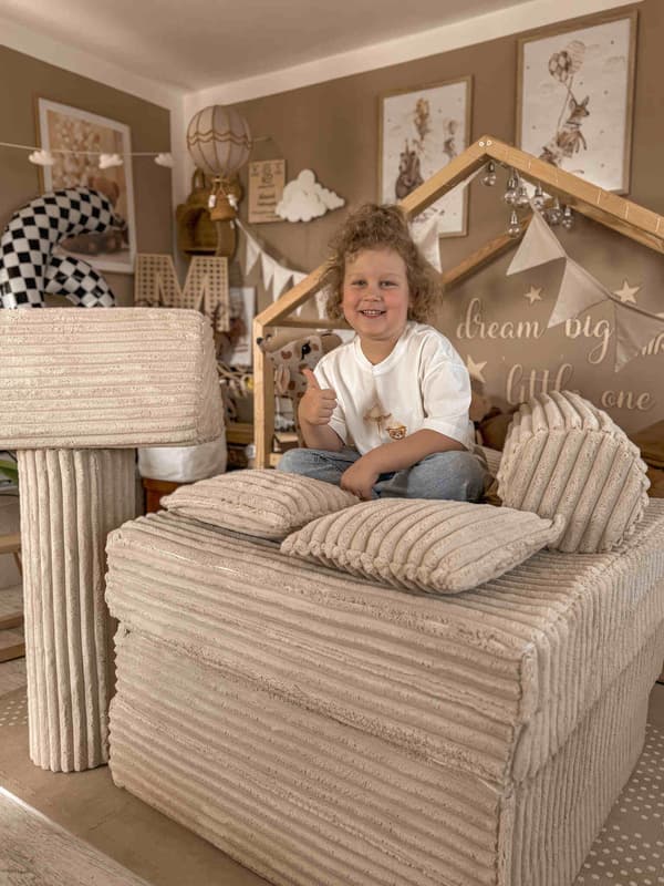 Mellem rulle til Waffle Caramel Sofa