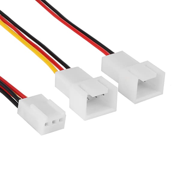 3-bens til 2x 3-bens adapter Akyga AK-CA-52 blæser splitterkabel 15cm