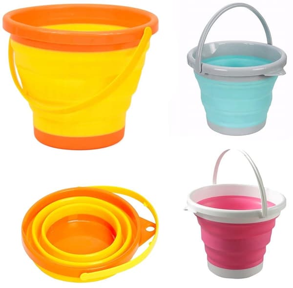 Sammenklappelig rund strandspand 2,5 l
