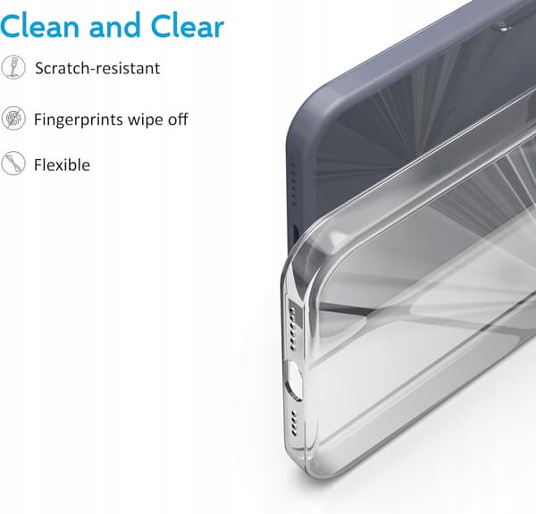iPhone 15 Pro Max-skal transparent TPU stötsäkert 9H