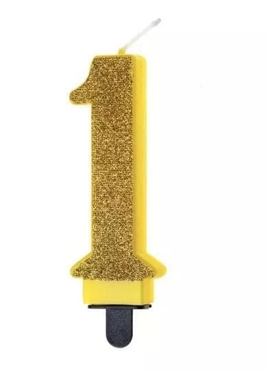 Glitter fødselsdagslys 1