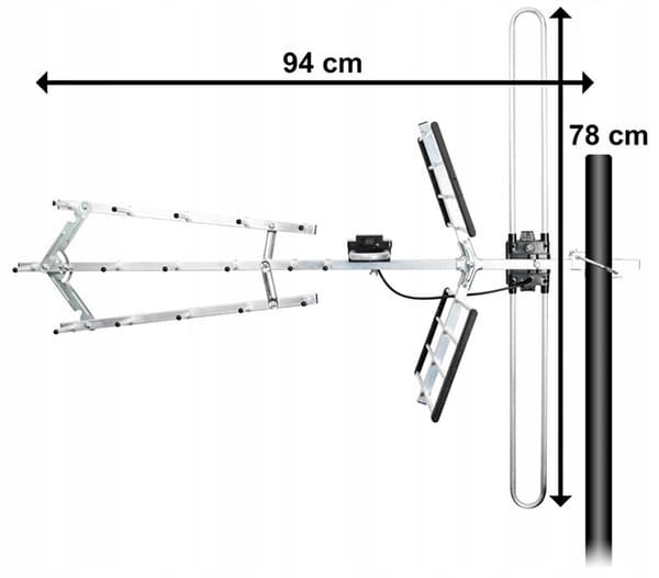 DVB-T2 Blow ATD27S VHF/UHF MUX8 passiv antenn