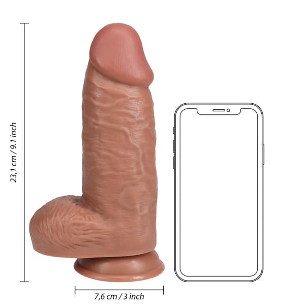 Extra tjock rak med kulor 23 cm - brun