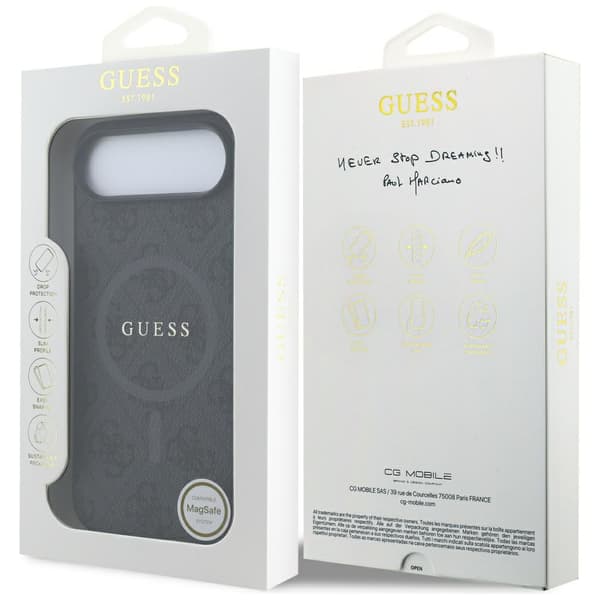 Guess 4G Ring Classic Logo MagSafe-etui til iPhone Air, sort