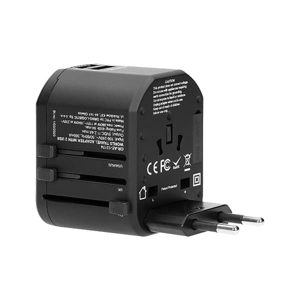 Universal rejseadapter USA UK USB-oplader til stikkontakt