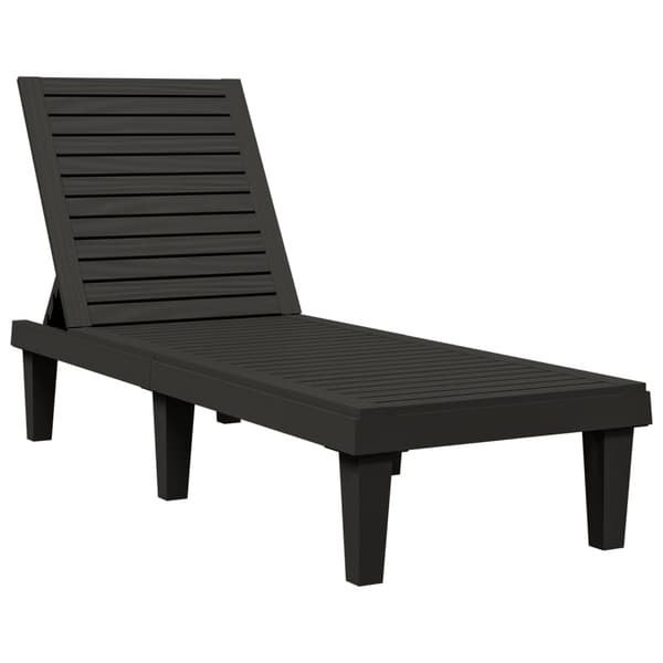 vidaXL liggestol, sort, 155x58x83 cm, polypropylen