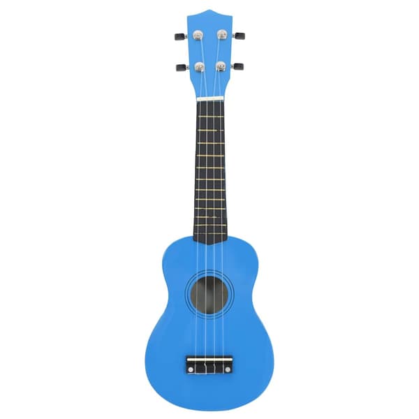 vidaXL Sopranukulele med etui til børn, blå, 21"