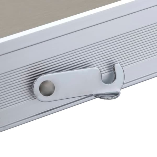 vidaXL foldbart campingbord med 4 sæder, stål, aluminium